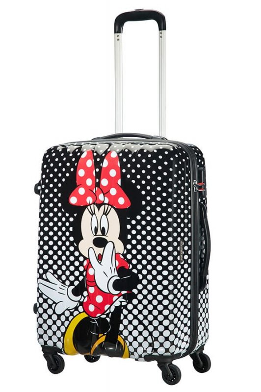 American Tourister Alfatwist Minnie Mouse 65/24 cestovní kufr Polka Dot