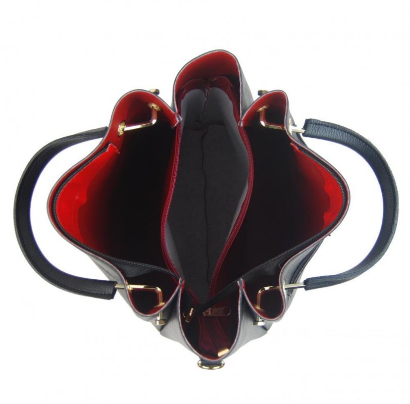 GROSSO S728 elegantní kabelka černo-červená