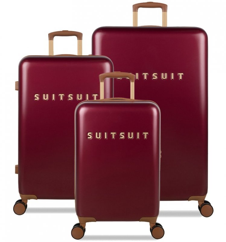 SUITSUIT Fab Seventies Classic sada cestovních kufrů 77/67/55 cm Biking Red