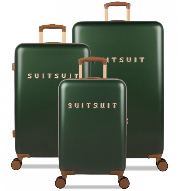 SUITSUIT Fab Seventies Classic sada cestovních kufrů 77/67/55 cm Beetle Green