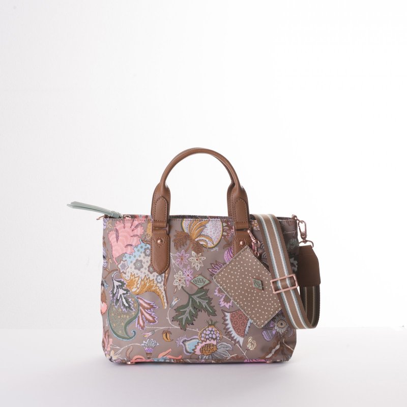 Oilily Amelie Sits Handbag květovaná kabelka 28 cm Elmwood