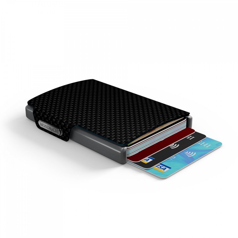 Mondraghi Carbon mini peněženka RFID kůže / hliník