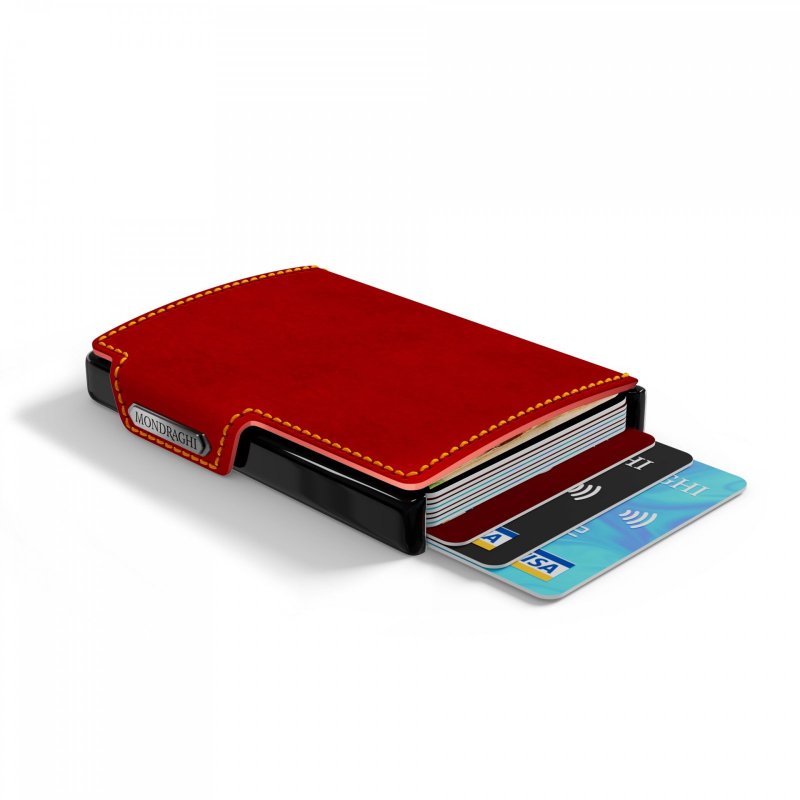 Mondraghi Racing mini peněženka RFID kůže / hliník Red