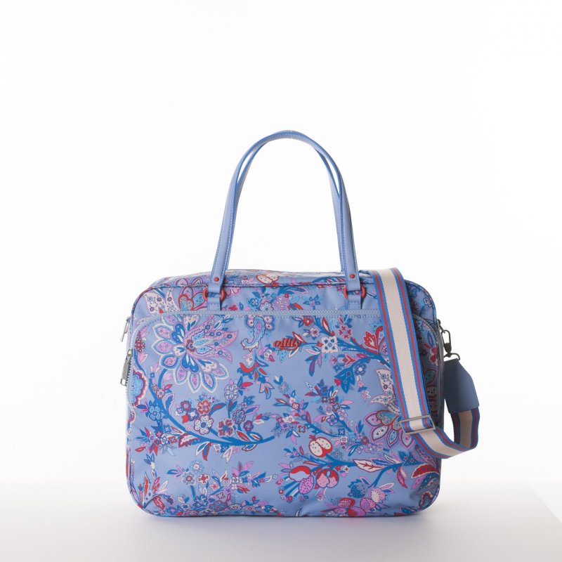 Levně Oilily Flower Festival Office Bag kabelka na 14" notebook 40 cm Dusk Blue