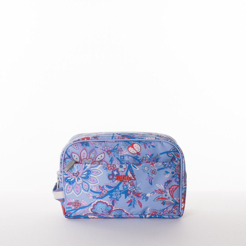 Oilily Flower Festival Pocket Cosmetic Bag kosmetická taška 26 cm Dusk Blue