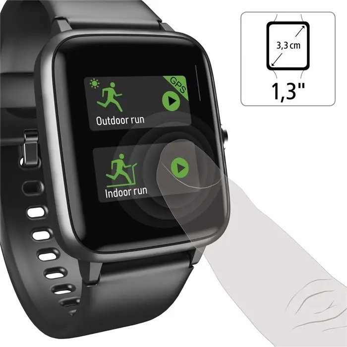 Hama Fit Watch 5910 chytré sportovní hodinky GPS IP68, černé