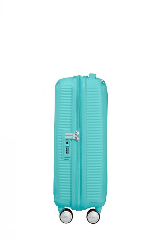 American Tourister Soundbox 55/20 TSA EXP palubní kufr Poolside Blue