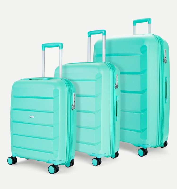 ROCK Tulum sada 3 cestovních kufrů TSA 55/66/78 cm Turquoise