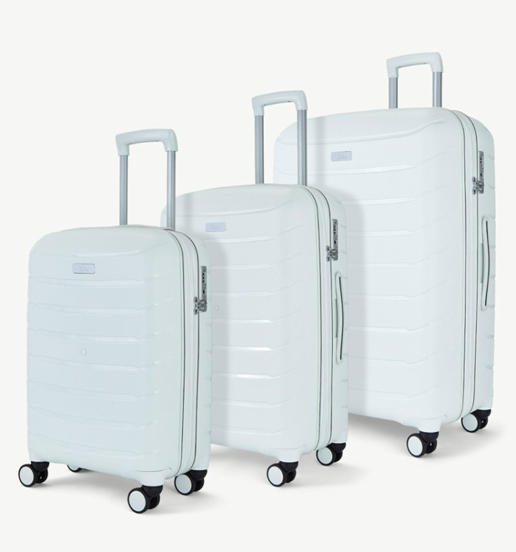 ROCK Prime sada 3 cestovních kufrů TSA 56/66/75 cm White