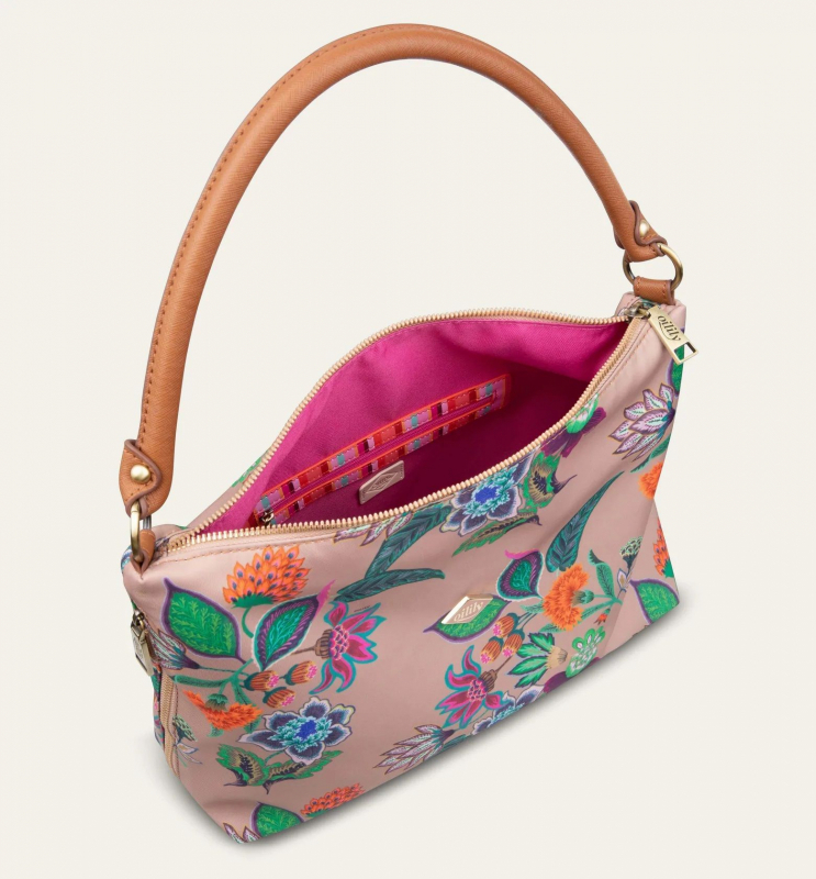 Oilily Sonate M Shoulder Bag květovaná kabelka 33 cm Walnut