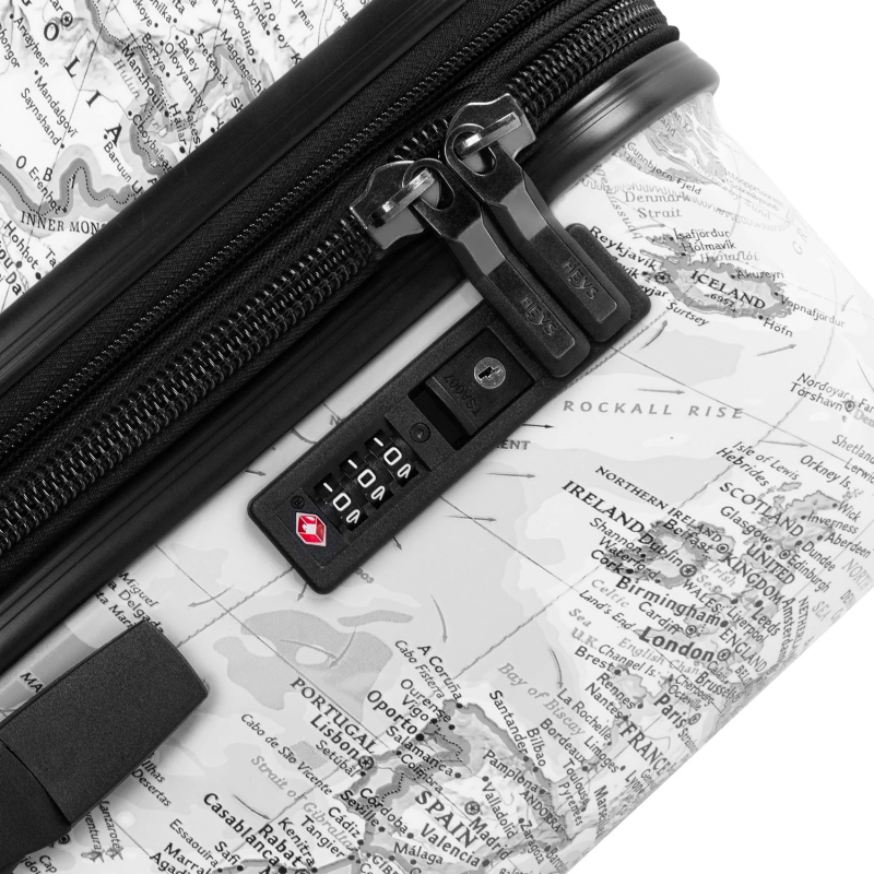 Heys Journey 3G S palubní kufr TSA 53 cm 49 l Black/White Map