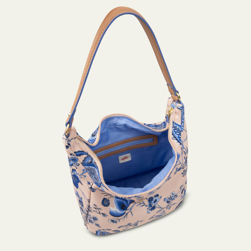 Oilily Sits Icon Mary Shoulder Bag květovaná kabelka 27 cm Blue