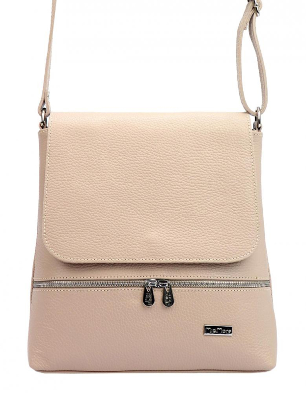 MiaMore Dollaro kožená crossbody taška 27x25x9 cm staroružová
