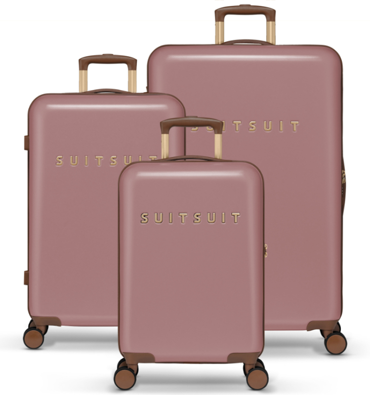 SUITSUIT Fab Seventies Trio Set cestovních kufrů 77/67/55 cm Old Rose