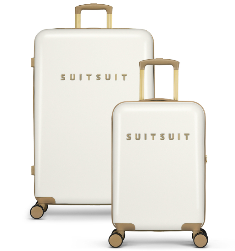 SUITSUIT Fusion Duo Set cestovních kufrů 77/55 cm White Swan