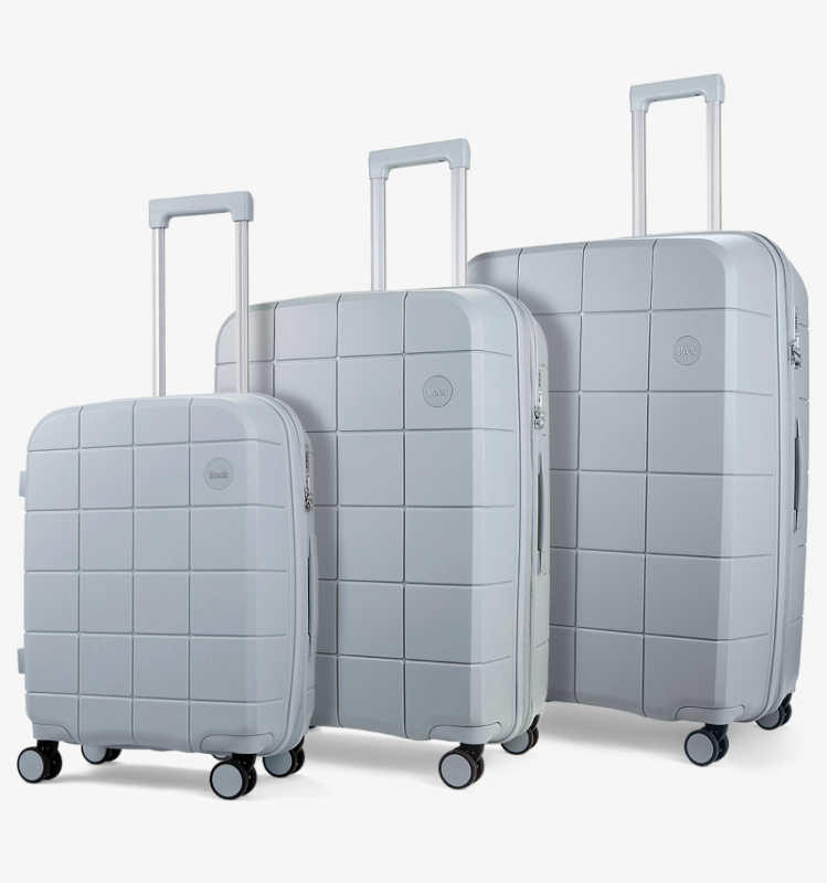 ROCK Pixel sada 3 cestovních kufrů TSA 54/66/75 cm Grey
