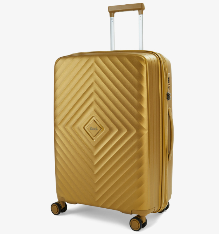 ROCK Infinity M cestovní kufr TSA 64 cm Gold