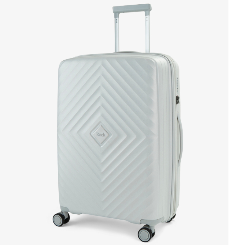 ROCK Infinity M cestovní kufr TSA 64 cm Pearl Grey