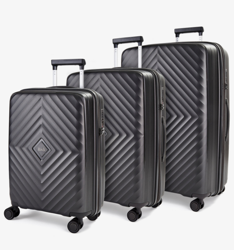 ROCK Infinity sada 3 cestovních kufrů TSA 54/64/73 cm Charcoal
