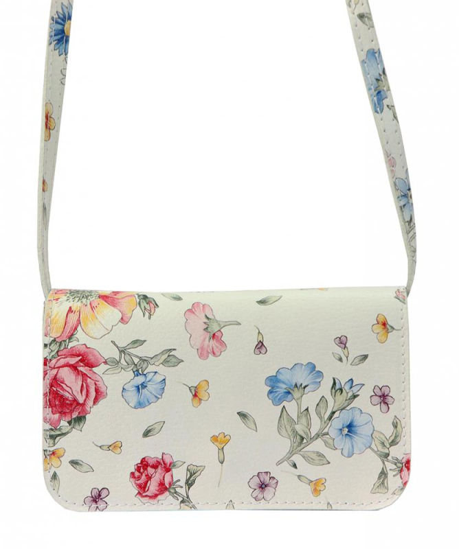 Vera Pelle KK-107 malá crossbody kabelka Flowers