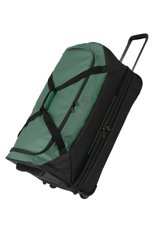 Travelite Basics Wheeled Duffle 70 cm exp. 98/119 l Black / Green