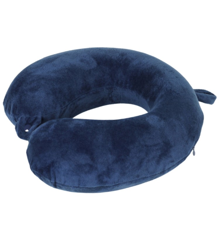 Cestovný vankúš ROCK TA-0030 z pamäťovej peny - tmavomodrý