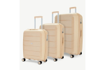 ROCK Tulum sada 3 cestovních kufrů TSA 55/66/78 cm Beige