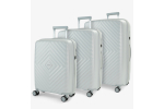 ROCK Infinity sada 3 cestovních kufrů TSA 54/64/73 cm Pearl Grey