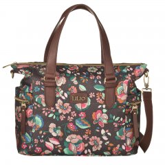 LiLiÓ Biba Handbag Chestnut středně velká květovaná kabelka 31x11x27 cm