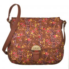 LiLiÓ Ditsy S Shoulder Bag Bright Sienna malá oblouková květovaná kabelka 24x7x19 cm