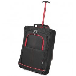 5 Cities T-830 S palubní kufr na 2 kolečkách 55 cm 1,65 kg černá/červená
