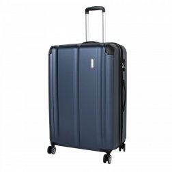Travelite City 4w L cestovní kufr TSA 77 cm 113/124 l Navy