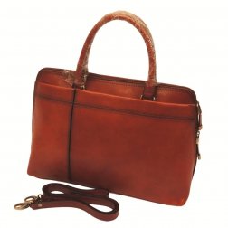 Katana 82563 Marron dámská luxusní kožená aktovka, kaštanově hnědá