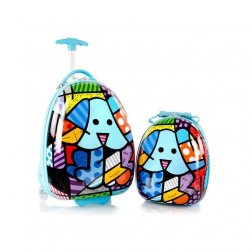 Heys Britto for Kids dětská sada - cestovní kufr 46 cm a batoh 31 cm Blue Dog
