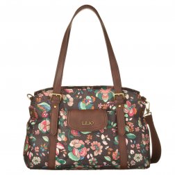 LiLiÓ Biba M Carry All Chestnut středně velká květovaná kabelka 36x14x25 cm