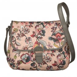 LiLiÓ Biba S Shoulder Bag Nougat malá oblouková květovaná kabelka 24x7x19 cm