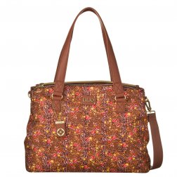 LiLiÓ Ditsy M Carry All Bright Sienna středně velká květovaná kabelka 36x13x27 cm