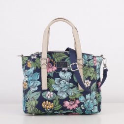 LiLiÓ Etch Flowers S Handbag květovaná kabelka 27,5 cm Preppy Navy