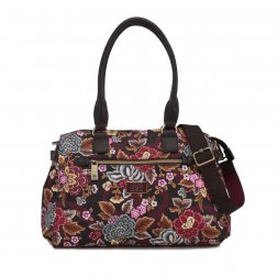 LiLiÓ Winter Poppy M Carry All květovaná kabelka 36 cm Pecan