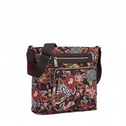 LiLiÓ Winter Poppy M Shoulder Bag květovaná kabelka 29 cm Pecan