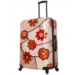 Mia Toro M1355/3-L Ricci Wood Mozaic Flowers cestovní kufr TSA 74 cm 98-123 l