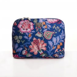 LiLiÓ Folkloric Fun L Toiletry Bag květovaná toaletní taštička 32 cm Slate Blue