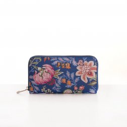LiLiÓ Folkloric Fun L Zip Wallet dámská peněženka 19,5 cm Slate Blue