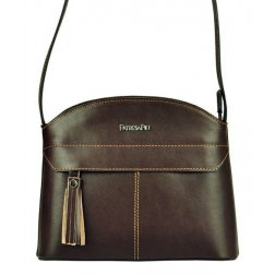 Kožená crossbody dámská kabelka Patrizia Piu kávová hnědá