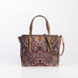 Oilily Handbag S Paisley dámská kabelka 24 cm Coffee