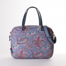 Oilily Helena Paisley Office Bag kabelka na 14" notebook 40 cm Adriac Blue