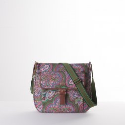 Oilily Helena Paisley M Shoulder Bag květovaná kabelka 27 cm Cypres