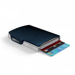 Mondraghi Elegance Cut mini peněženka RFID kůže / hliník Blue