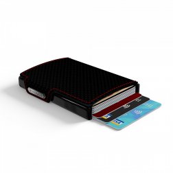 Mondraghi Racing mini peněženka RFID kůže / hliník Carbon