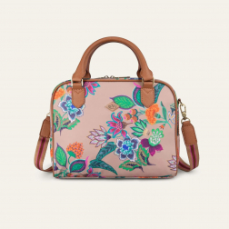 Oilily Sonate Handbag květovaná kabelka 30 cm Walnut